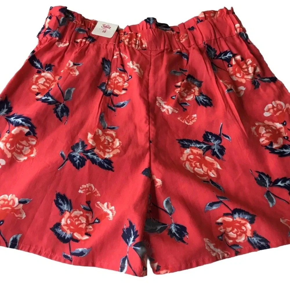 JUSTICE Girls size 10 FLORAL SHORTS NEW